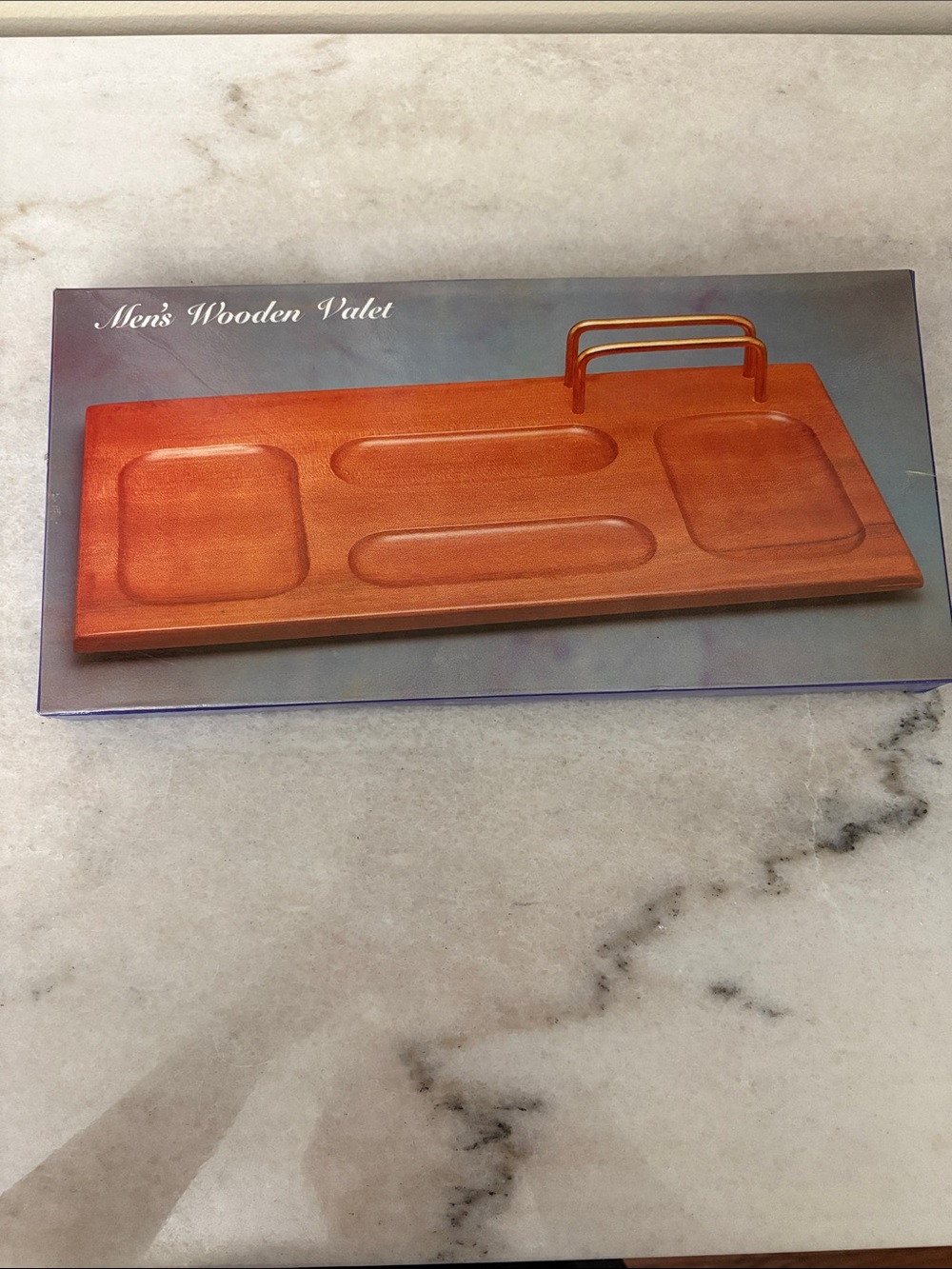 Men's Wooden Valet Tray - Tan Wood